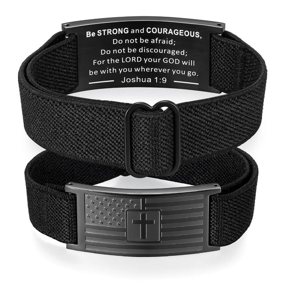 Graduation Gift For His College High School 2025 Kindergarten 5th Grade 8th Grade Son Grandson 18th 21st Decorative Birthday Gift Men's Christian Cross Bracelet