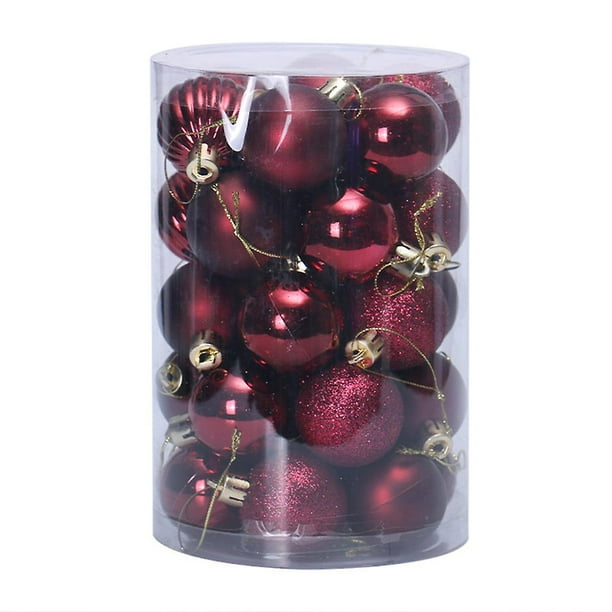 34 piezas de adornos de bolas de Navidad irrompibles de 4 cm para decoración de fiesta de cumpleaños de boda de árbol de Navidad