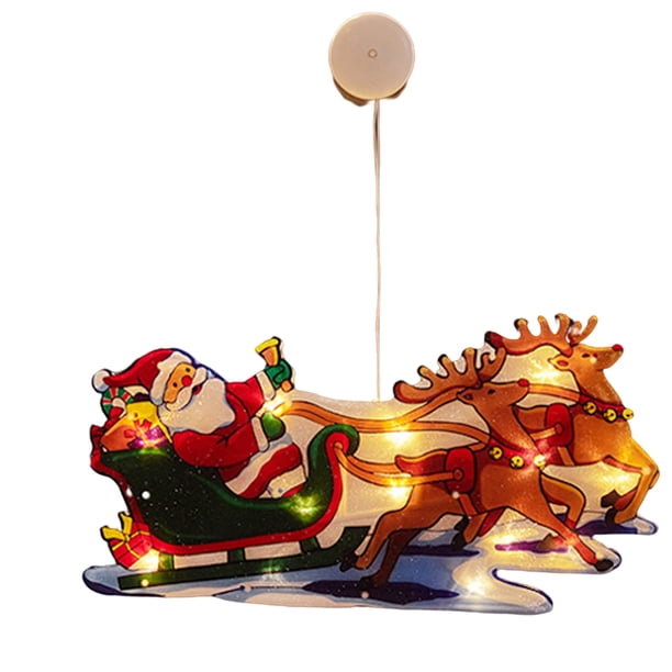De Papá Noel De Navidad Con Ventosa, Decoración Colgante, Luces Colgantes De Ventana De Navidad, Colgante Para Decoración De Fiesta De Navidad Speravity HA040435-06