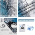 thumbnail image 4 of Blue Black Grey Blackout Curtains for Bedroom/Living Room, Thermal Insulated Kitchen Curtains, Modern Oil Painting Vintage Abstract Grommet Darkening Window Treatment Drapes 52"x84"x2, 4 of 8