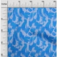 thumbnail image 1 of oneOone Polyester Spandex Medium Blue Fabric Florals Quilting Supplies Print Sewing Fabric By The Yard 56 Inch Wide-90C, 1 of 4