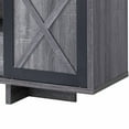 thumbnail image 4 of Barn Style 1 Drawer TV Stand with Sliding Door, Distressed Gray and Black- Saltoro Sherpi, 4 of 5