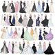 thumbnail image 1 of Paquete de pegatinas para vestido de novia, anime, 50 unidades, dibujos animados decorativos, 1 of 3