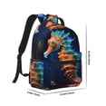 thumbnail image 2 of Disketp Yellow Fish Seahorse Backpack - Comfortable Daypack with The right laptop for you Spacious Main Compartment & other poket - {designName} print, 2 of 6