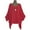 1-Rouge, variante sur Boho Femmes Caftan à Manches 3/4 Blouse Ample T-Shirt Ample Hauts Tunique Blouse Dames Manches Courtes Décontracté Tunique Ample Blouse Hauts Tenue de Maison Détente