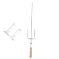 thumbnail image 4 of BBQ Fork Spit Grill Grill Universal Fácil de limpiar Kabob Sticks Brocheta de parrilla para Vegetas de picnic Al aire libre Hot Dogs, 4 of 8
