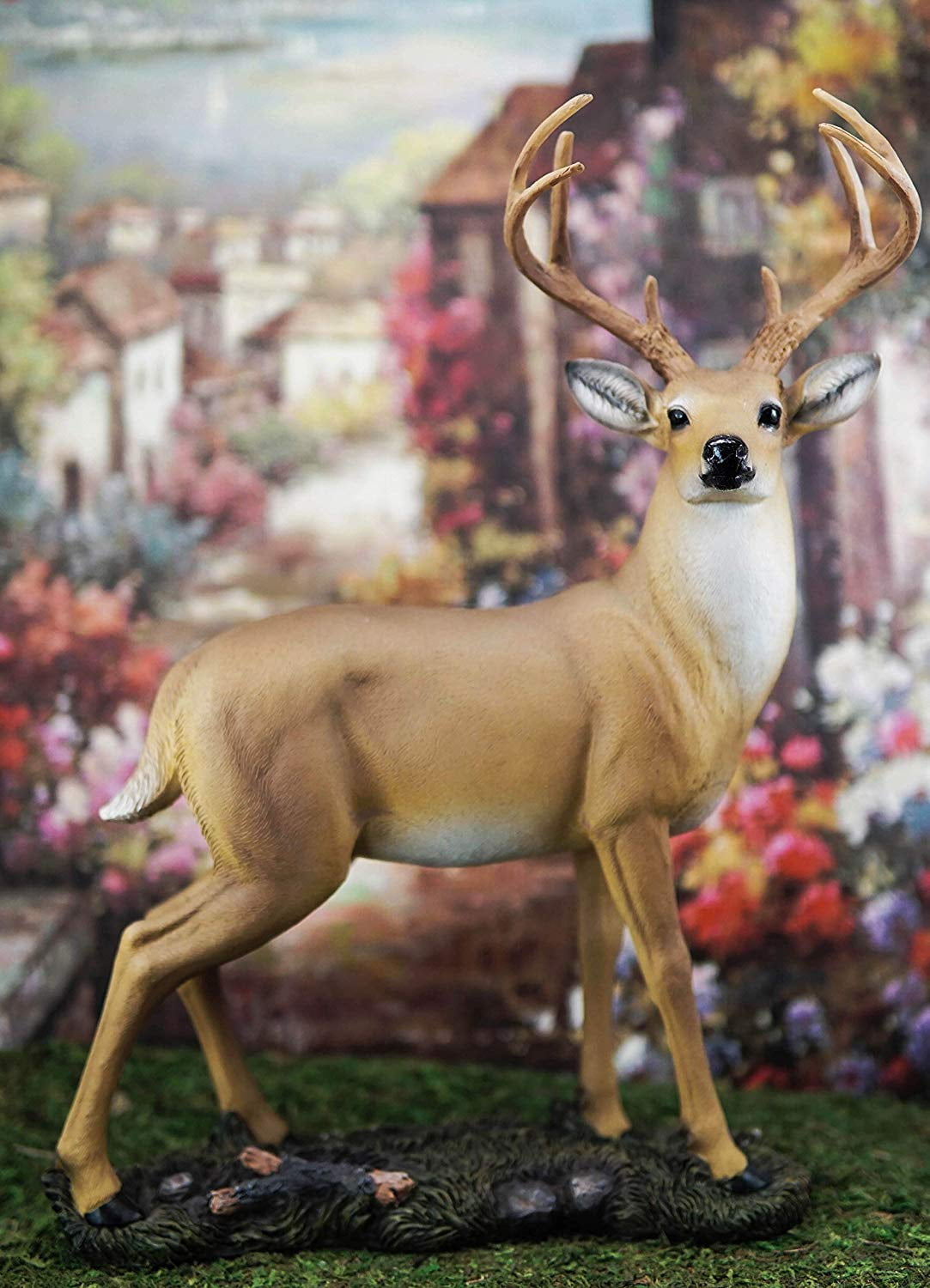 LARGE DEER WILD LIFE YARD STATUE Stag Buck Sculpture Forest Cabin Lodge Nature 