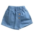 thumbnail image 2 of Liyamei Girls Denim Shorts with Elastic Waist for Summer Casual Wear Size 2-15,Blue, 2 of 6