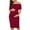 Wine, variant on Sentmoon Pregnant Clothes for Women Plus Size Ruffled Sleeveless Sun Dresses for Women 2025 Off-Shoulder Solid Color Slim Cute Dresses Soft and Comfortable for Girls Shower M