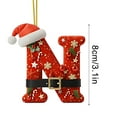 thumbnail image 2 of Christmas 26 Letters Ornament 2025, Personalized Christmas Indoor for Christmas Tree Ornaments Pendant Hanging Decorations, DIY Hanging Christmas Ornaments(N), 2 of 3
