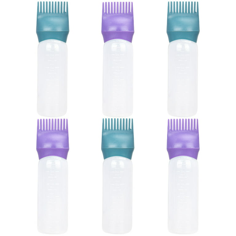 WLLHYF 3 Pcs Root Comb Applicator Bottle 6 Ounce Color Applicator
