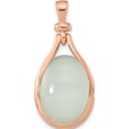 thumbnail image 1 of Ss/Rose Plated Sterling Silver Rose Gold-Plated Green Chalcedony Pendant (30.88 X 15.35) Made In Thailand qp5641, 1 of 5