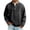 Black, variant on Mens Distressed Shirt Henley Shirts Front Placket Retro Long Sleeve Tee Shirts Casual Button down Washed T-Shirts for Men Brown M by Awwp