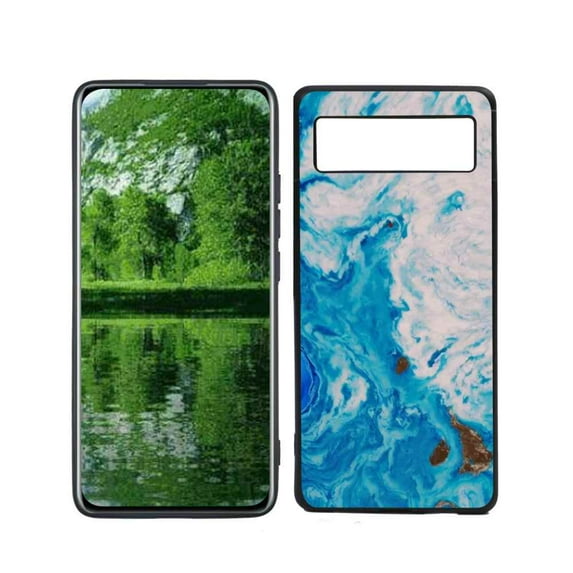 Blue-Marble-75 Phone Case, Degined for Google Pixel 6(2021) Case Men Women, Flexible Silicone Shockproof Case for Google Pixel 6(2021)
