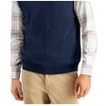 thumbnail image 3 of Club Room Mens Solid V Neck Sweater Vest Navy Blue S, 3 of 3