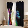 thumbnail image 3 of Manfei Watercolor Cartoon Dragon Black Out Curtains,Western Fantasy Animal Curtains Pack of 2 (42x63 Each),Colorful Ombre Bedroom Curtains For Kids,Microfiber Bedroom Decor, 3 of 6