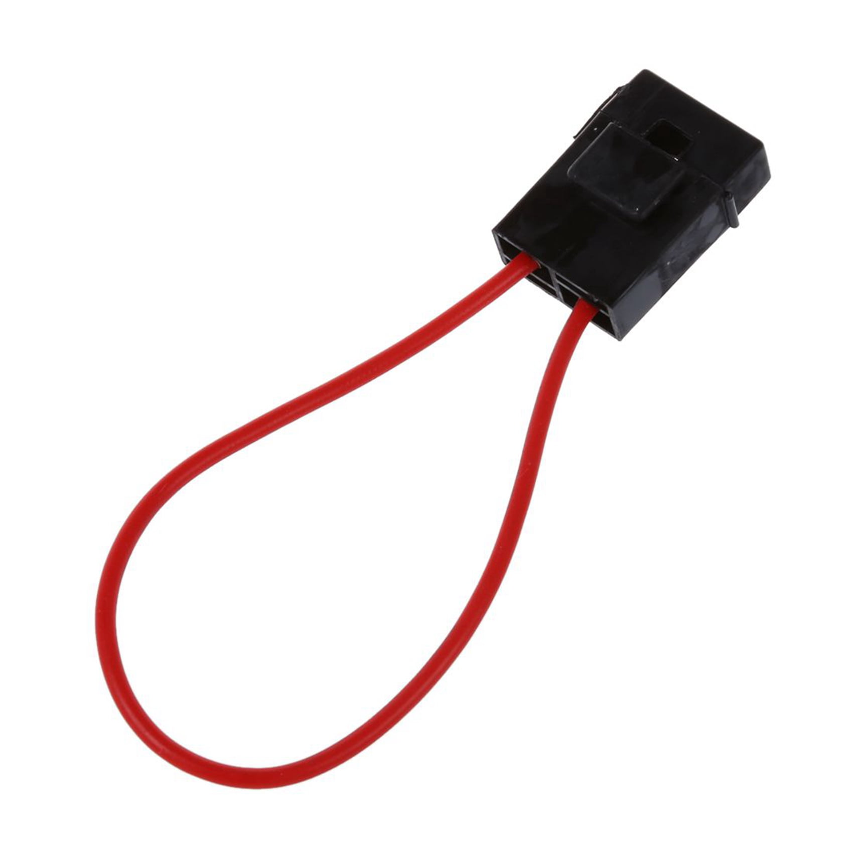 30A Wire In-Line Fuse Holder Block Black Red for Car Boat Truck 100Pcs