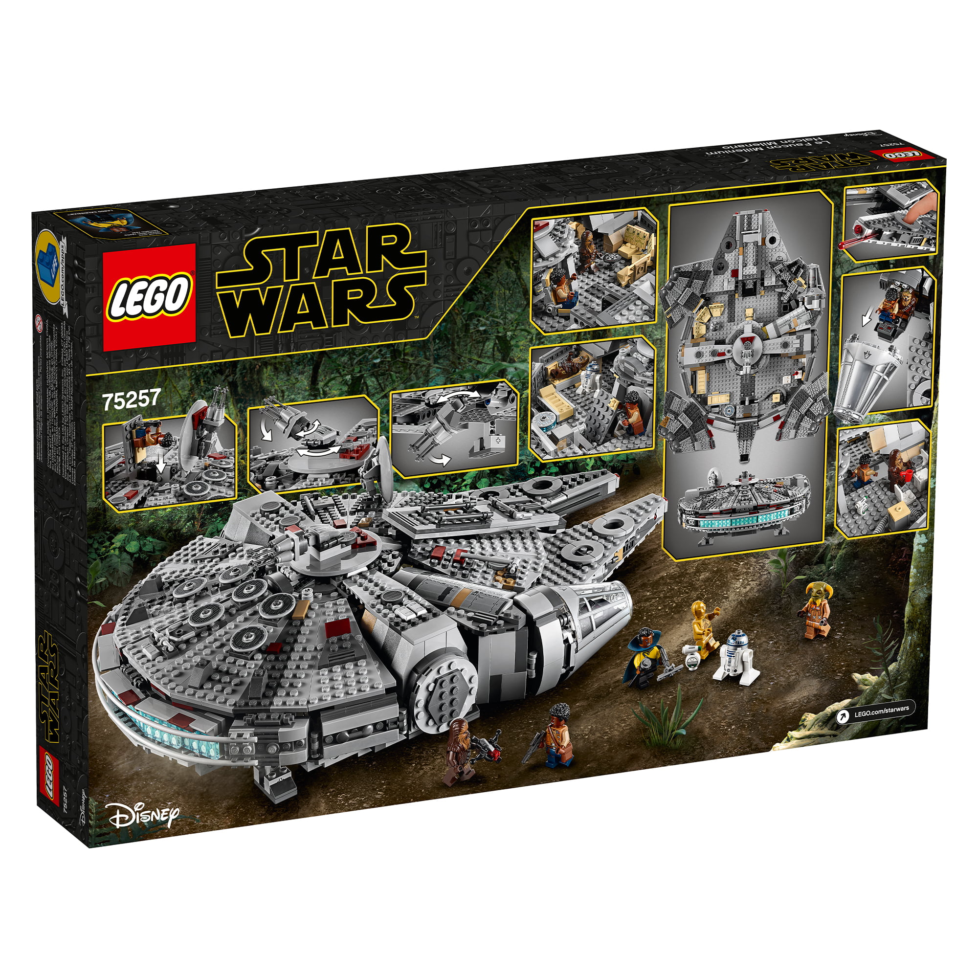 Udlevering Gør livet det samme LEGO Star Wars: The Rise of Skywalker Millennium Falcon 75257 Starship  Model Building Kit and Minifigures (1,351 Pieces) - Walmart.com