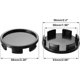 thumbnail image 4 of Tapacubos de 58 mm de diámetro, 6 clips, base para centro de llanta de coche, color negro, 4 unidades, 4 of 5