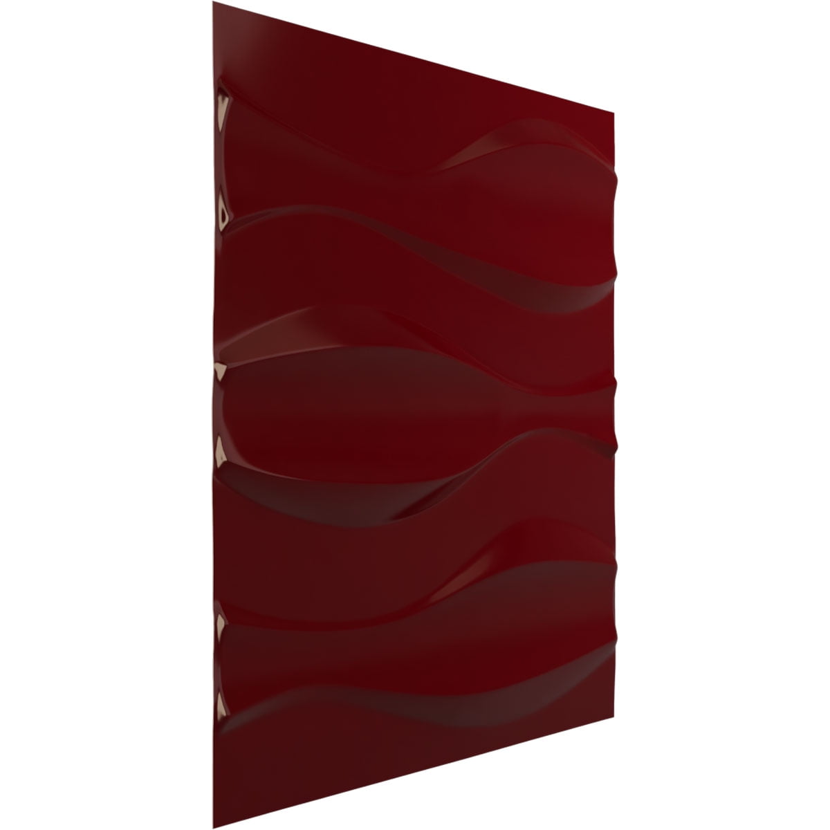 Ekena Millwork 19 5/8"W x 19 5/8"H Thompson EnduraWall Decorative 3D Wall Panel, Gloss Merlot (Covers 2.67 Sq. Ft.)