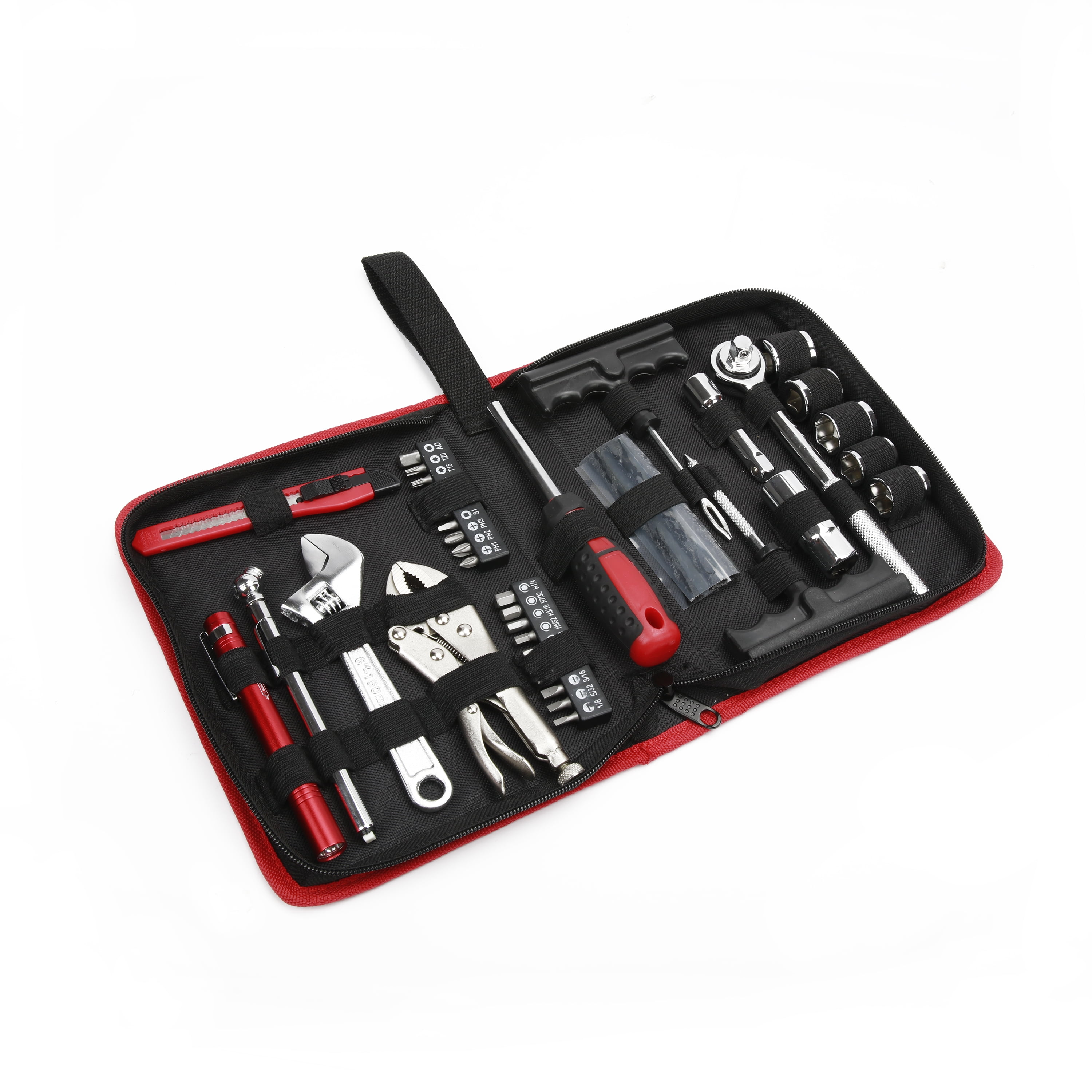 Hyper Tough Auto Repair Tool Kit with Easy Carry Bag, 42-Pieces