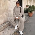 thumbnail image 5 of SUNBS 2 Piece Outfit for Women Lounge Sets Oversized Hoodie Wide Leg Pants Casual Fall Loungewear Sweatsuit, 5 of 9