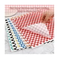thumbnail image 2 of 240PCS Checkered Waxed Paper Dry Paper Sheets Food Paper Wraps Bread Basket Liners Sandwich Wrappin, 2 of 4