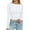 34# White, variant on UoCefik Plain Long Sleeve Shirt Women Fashion Slim Fit Crop Top Trendy Boat Neck Tight T Shirts Cute Going Out Tops Basic Clothes Army Green L