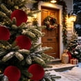 thumbnail image 4 of Velvet Wine Red Christmas Ball Ornament Large Size 15cm for Tree and Holiday Decor, 4 of 6