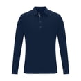 thumbnail image 5 of BiZtdJrK Long Sleeve Polos Shirts for Mens Slim Fit Casual Athletic T Shirts Big and Tall 2025 New Lightweight Work Shirts Todays Daily Sales Clearance Blue XXXXXL, 5 of 6