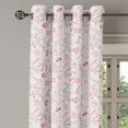thumbnail image 2 of Ambesonne Love Grommet Curtain, Kissing Birds Eros Cats, 50" x 120", Pale Coral Pink Brown, 2 of 6