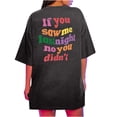thumbnail image 6 of Staron Oversized T-Shirts for Women Plus Size Graphic Drop Shoulder Short Sleeve Summer Loose Pullover Tee Casual Fashion Round Neck Slogan Print Top, Dark Gray XXL, 6 of 7