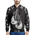 thumbnail image 2 of Chaqueta con estampado de boxeo para hombre, guantes, abrigo con estampado 3D, moda informal, Harajuku, chaquetas de gran tamaño con cremallera, camisetas de calle, mangas largas, 2 of 4