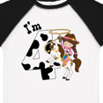 thumbnail image 4 of Inktastic I'm Four-cowgirl Riding Horse Birthday Girls Toddler T-Shirt, 4 of 5