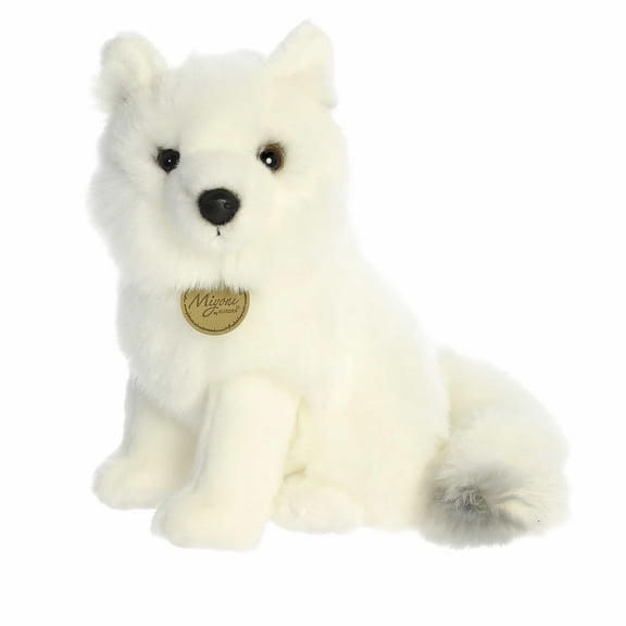 Aurora - Small White Realistic Stuffed Animal - 8.5" Arctic Fox - Miyoni