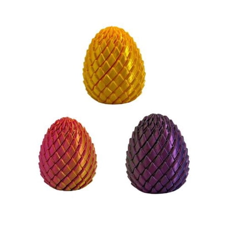 3D Printed Easter Egg Fidget Fidget Egg Twisty Fidget Egg Slippery Egg Fidget 3D Easter Egg Hunt Supplies Easter Basket Stuffers Essentials (3PCS-B)