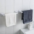 thumbnail image 3 of LITTLE HOME Wall Mounted Towel Rack, Bathroom Towel Holder Bar with Modern Design, White or Black, ABS+PP Material, 7x7x30.5cm or 7x7x40.5cm, Easy Installation, No Drilling Required, 3 of 10
