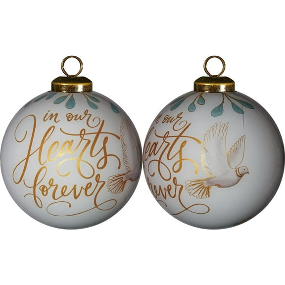 Inner Beauty In Our Hearts Forever Hand Painted Glass Ornament