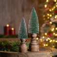 thumbnail image 3 of Melrose International LLC Mini Tree on Pedestal (Set of 2) 11.5"H, 14.5"H Plastic/Wood, 3 of 3
