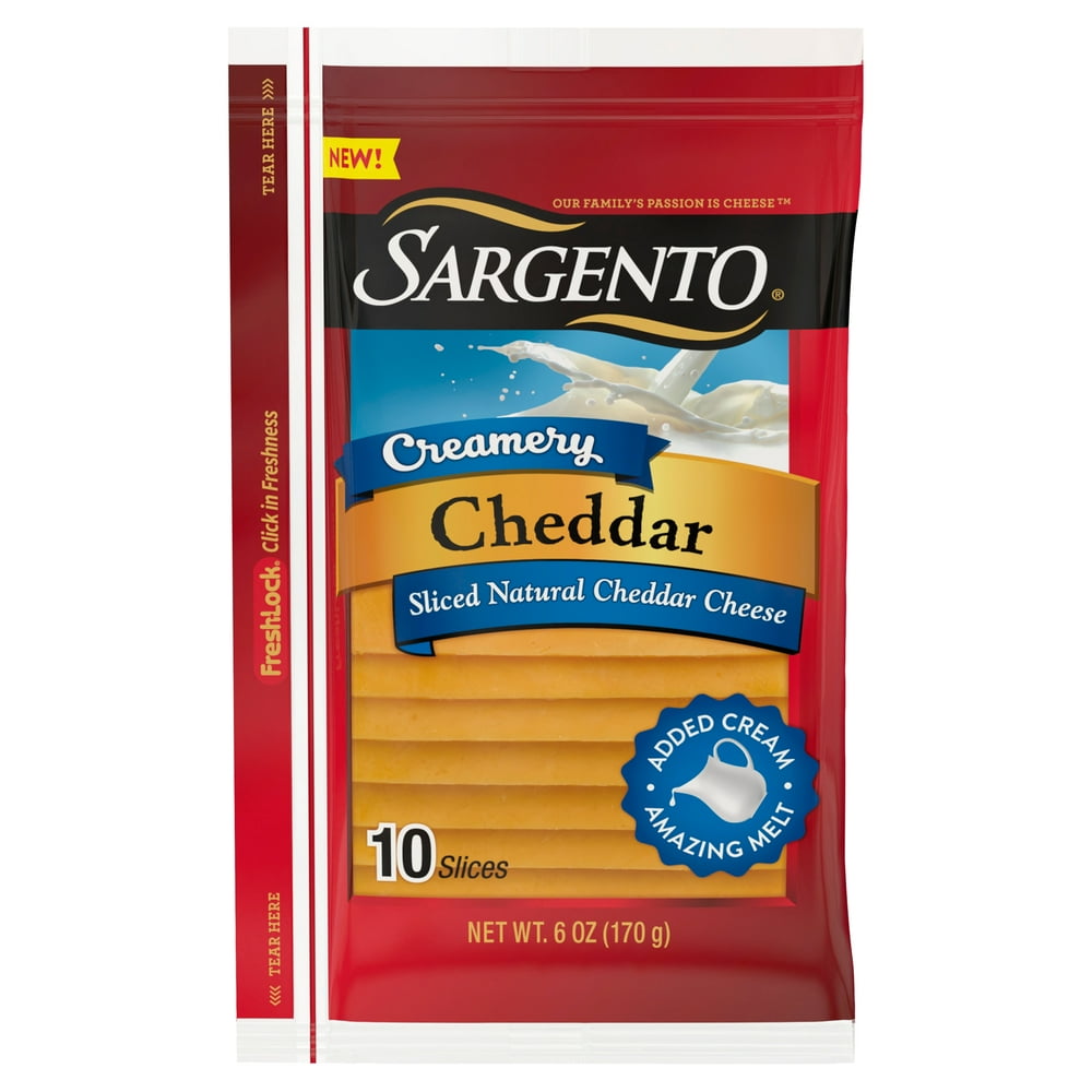 Sargento® Creamery Sliced Natural Cheddar Cheese, 10 slices Walmart