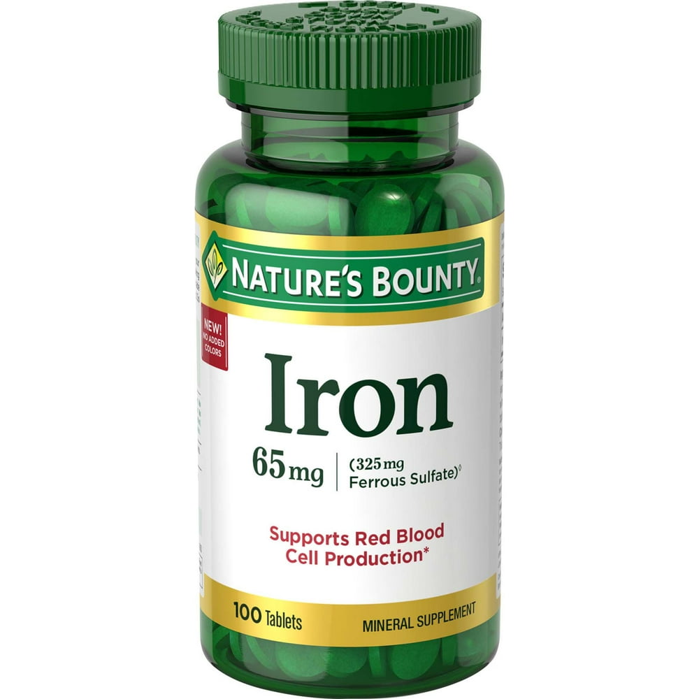 Nature's Bounty Iron Tablets 65 Mg, 100 Ct