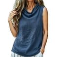 thumbnail image 5 of Breezora Women's Summer Cowl Neck Tank Tops Sleeveless Solid Color Casual Layering Cami Breathable Loose Fit for Daily Wear, 5 of 6