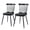 Black-Metal Leg with Cushion, variant on CRERIYO Solid Wood Windsor Dining Chairs, Set of 4, Spindle Back Kitchen Chairs with H-Style Legs, Classic Farmhouse Dining Room Chairs, Black