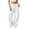 White #281, variant on Women's Baggy Wide Leg Pants High Waisted Elastic Waist Casual Loose Sweatpants Solid Color Lounge Trousers with Pockets