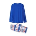 thumbnail image 5 of Christmas Family Matching Pajamas Long Sleeve Letter Printed Plaid Tops Elastic Waist Long Pants, 5 of 9