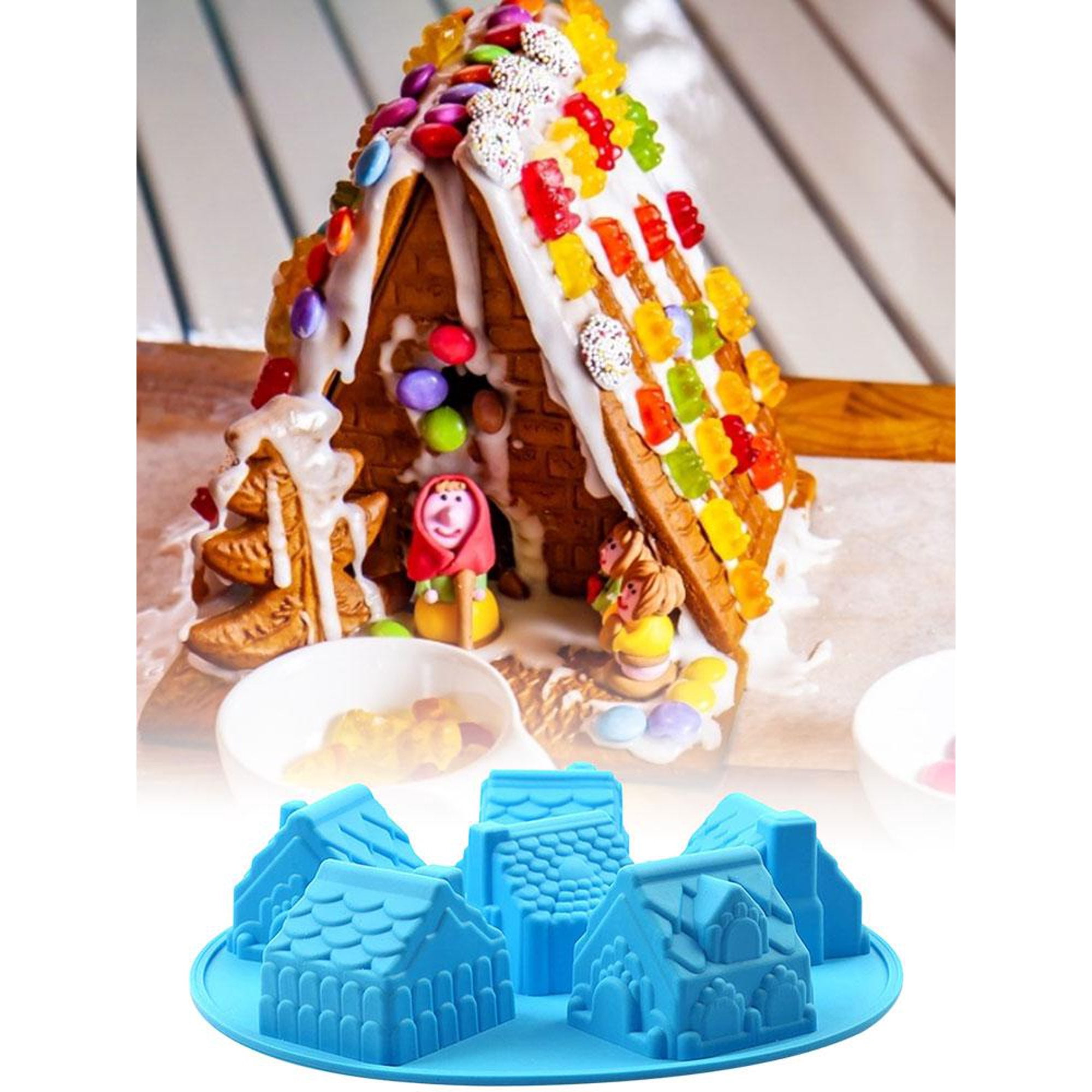 Gingerbread House Mold 6-Cavity Christmas Little House Baki