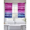 thumbnail image 5 of Pink Blue Purple Gradient Sheer Curtains 54 Inches Long 2 Panels Mount Decorative Texture Light Filtering Semi Sheer Window Curtains Drapes for Bedroom Living Room 52"x54", 5 of 7