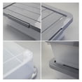 thumbnail image 3 of Clear Storage Boxes with Wheels, 40L Underbed Storage Containers - 3 Pack, 3 of 7