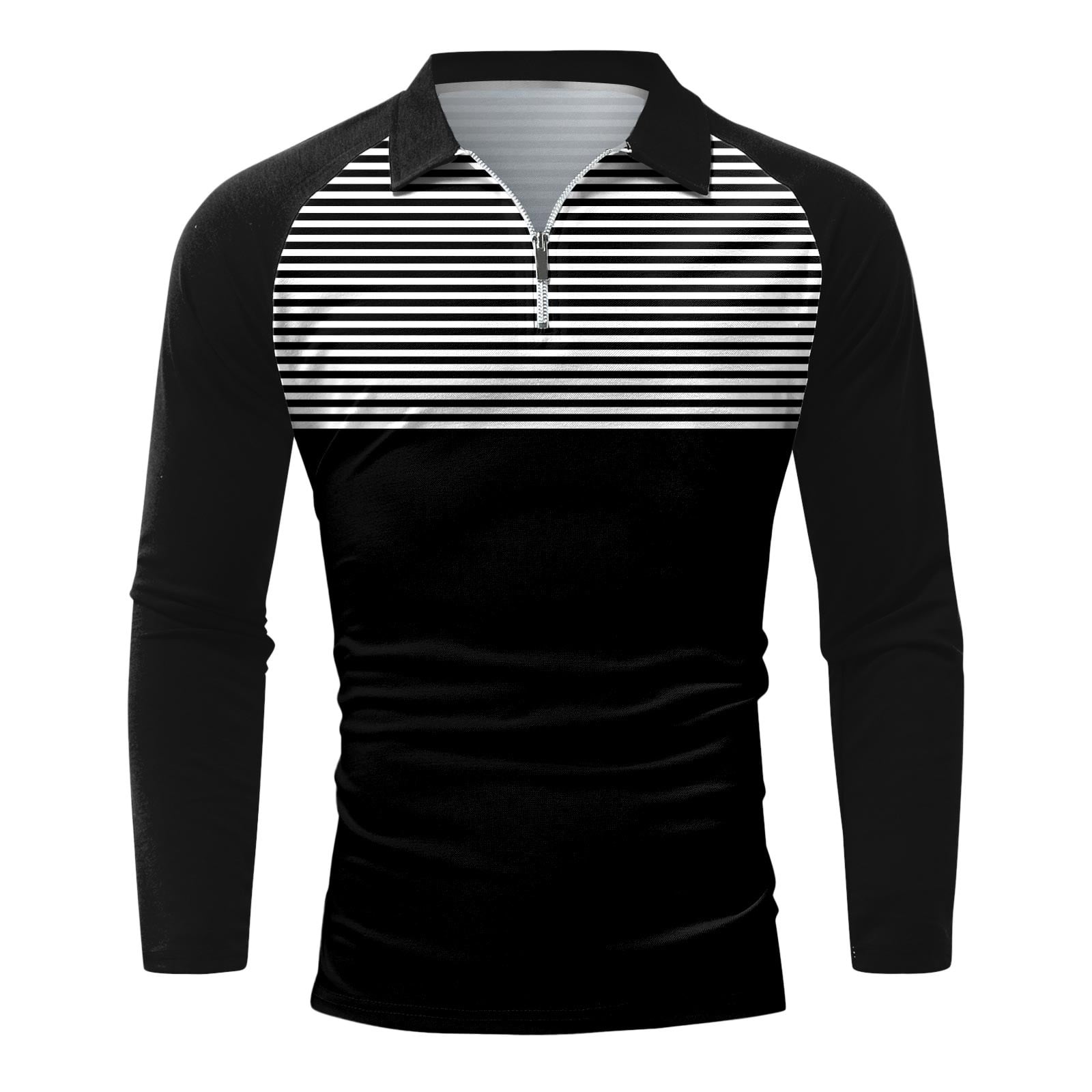 Quealent Men Polo Shirt Mens Polo Shirts Long Sleeve Men's Polo Shirts Long Sleeve Casual Shirts