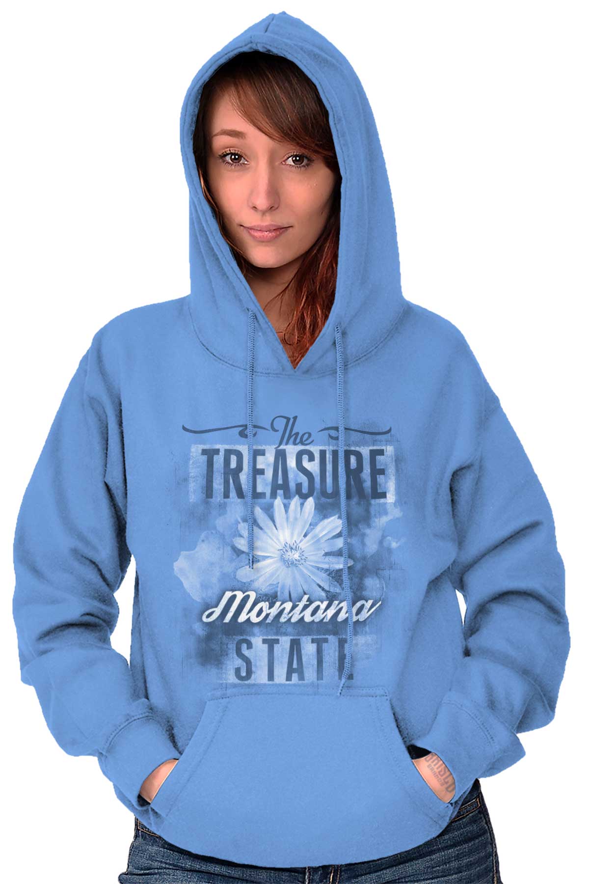 Brisco Brands Montana Souvenir Gift Tourist Workout MT Crewneck Sweatshirt